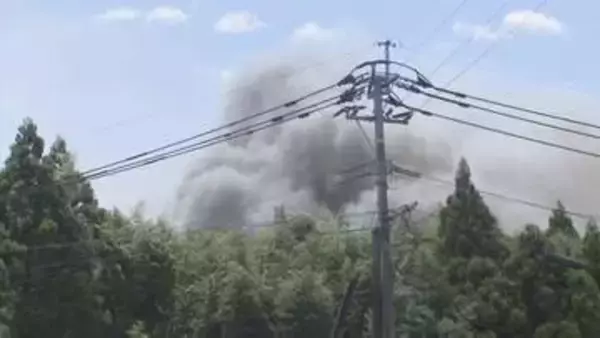 【被災で消火難航】宇城市で火事　地震で消火栓が使えない？　用水路から水を引いて消火にあたる　熊本