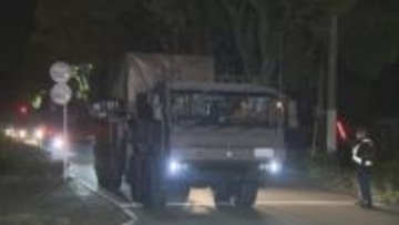 門前で怒号飛び交い…市街地の駐屯地に〝長射程ミサイル〟発射機と見られる車両搬入　熊本市東区の陸上自衛隊健軍駐屯地