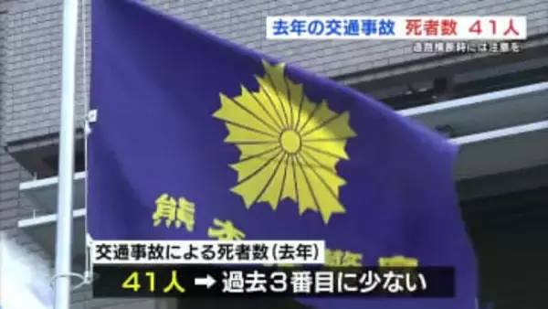 熊本県内 2025年の交通事故死者数は41人 約3割が「道路横断中」