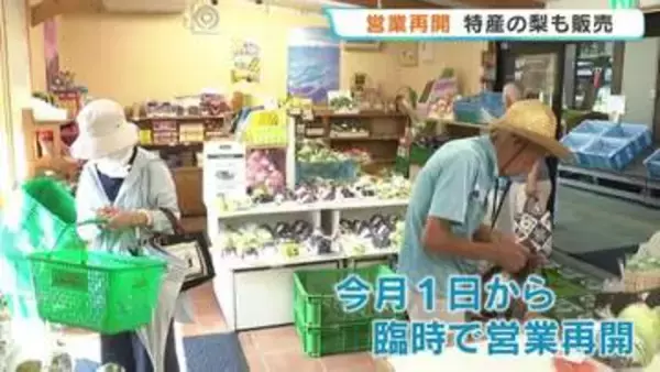 “再開ありがとう”『道の駅 竜北』が臨時で営業再開　震度7の氷川町特産の吉野梨も並ぶ　熊本