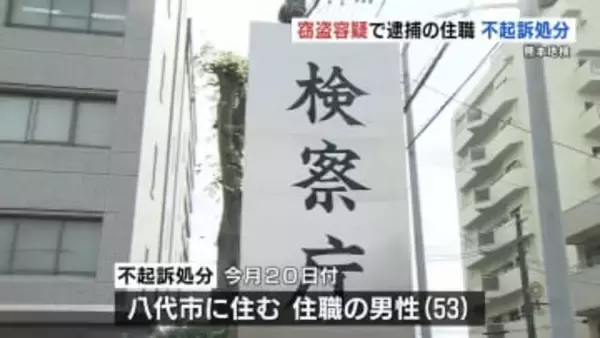 かゆみ止めを盗んだ疑いで逮捕の住職　不起訴処分
