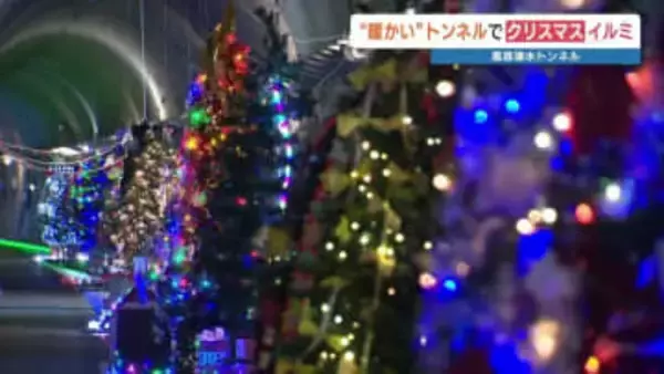 冬なのに暖かい…“全国でも珍しい”トンネルイルミ　暗闇に浮かぶツリーの幻想的な光