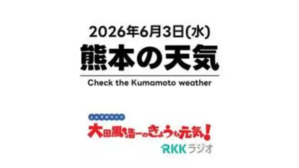 6月3日（水）【熊本の天気】6号は九州から離れ…南には"台風の卵"か　RKK気象予報士の天気解説 ＜阿蘇や天草のライブカメラも配信中＞