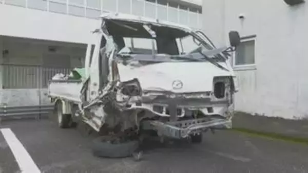 直線道路でトラック同士が正面衝突　86歳の男性が死亡　熊本県八代市の県道