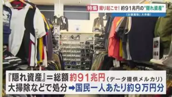 あなたの家にも9万円分の“隠れ資産”が？　拡大するリユース市場　熊本でも激戦化！