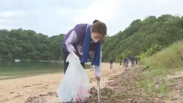 「海ごみゼロウィーク」に海事関連企業の従業員たちが海岸清掃 愛媛・今治市