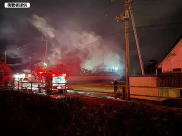 松山市内の倉庫兼住宅が全焼 焼け跡から2人の遺体 住人の高齢夫婦と連絡取れず