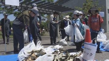 海の環境を“川”から守ろう！　約150人がゴミ拾い　「広い愛で拾い合い愛顔の河川清掃in松山」【愛媛】