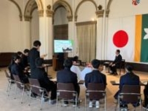 愛媛県とインド・タミルナドゥ州の交流事業、現地派遣の高校生が知事に成果を報告