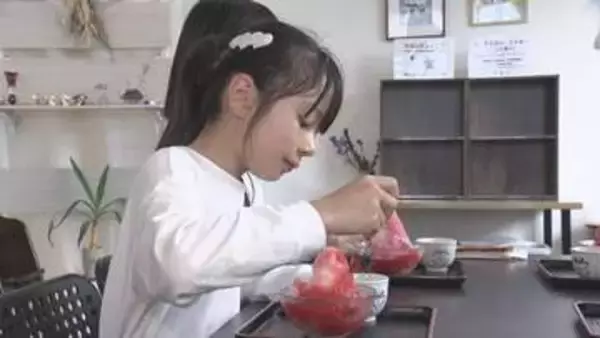 【GW本格スタート】「いちご」と「あまおう」のかき氷をほとんどの客が注文！「夏が来たなって感じがします」愛媛・今治の老舗和菓子店が今シーズンの提供を開始