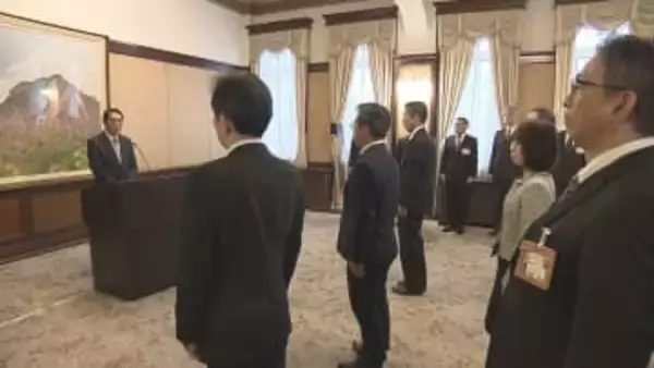 愛媛県庁で仕事始め式 4期目ラストイヤーの中村知事が今年の展望語る