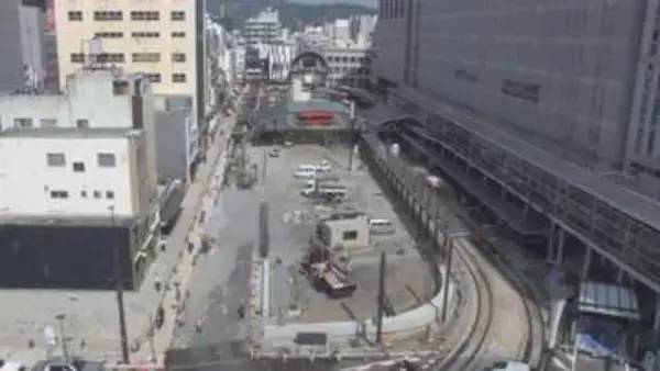 「松山市駅前広場」の整備工事は9月末に完成予定、10月にはオープニングイベントも