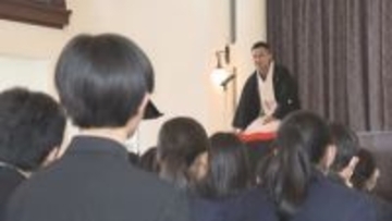 落語家・入船亭扇白さんが母校で講演 「時そば」披露、松山市で15日「真打昇進披露落語会」