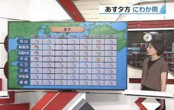 あすはジメっとした暑さ、夕方にわか雨のところも「週後半はムシムシの梅雨モード」【愛媛】
