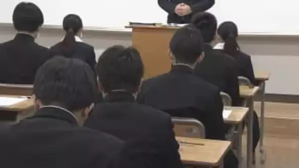 私立高校一般入試の集中日、愛媛県内の9校でも多くの受験生が試験に臨む