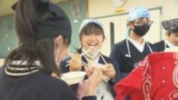 冬の味覚をしゃぶしゃぶで　地元食材使った食育授業【愛媛】