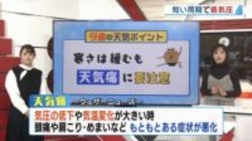 気圧の低下や気温の変化で頭痛・肩こりが悪化…今週は「天気痛」に要注意