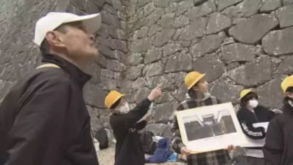 ふるさとの偉人はどのようにお城の石垣を積み上げた？小学生が松山城で観光案内