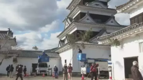 年末恒例大洲城のすす払い【愛媛】