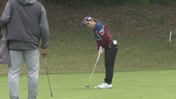 エリエールレディスオープン 年間女王へ佐久間朱莉が練習R【愛媛】