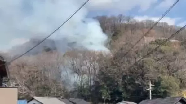 【速報】浅口市寄島町で林野火災　消火活動中【岡山】