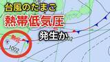 「【最新情報】新たな“台風のたまご”「熱帯低気圧」が今夜までに日本の南西で発生か...今後の台風情報など気象情報に注意【気象庁 天気図】」の画像1