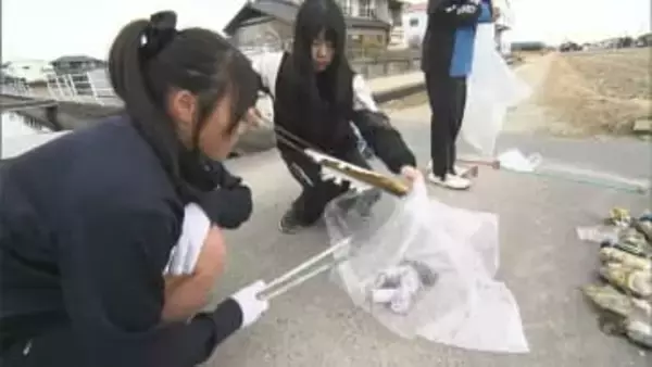 「海ごみを防げ」中学生が用水路でごみ回収　海ごみ問題の実態知って関心を【岡山】
