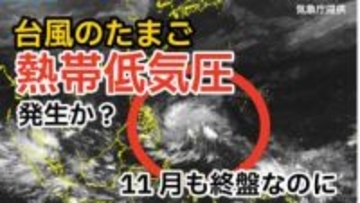 【台風情報】11月も終盤なのに...新たな「台風のたまご＝熱帯低気圧」あす（24日）発生か？　今後台風に発達する？全国各地の天気シミュレーション【気象庁　23日午後7時更新】