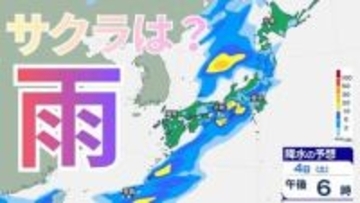 【中四国の天気 どうなる？】広島・岡山・山口・鳥取・島根・香川・愛媛・高知・徳島　雨シミュレーション　サクラ散らしの雨に？【気象庁 3日現在】