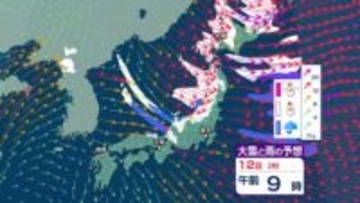 【大雪情報】ピークは過ぎつつあるものの、北日本・東日本で12日は暴風雪や高波続く 視界が効かなくなる「猛ふぶき」のおそれ　大雪による交通障害にも注意【気象庁 雪風シミュレーション/12日午前9時更新】