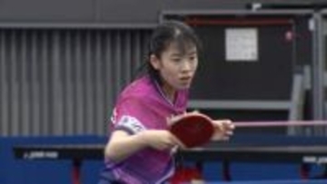 玉野市出身の日本代表・面手凛選手　ロンドンで開催される世界卓球選手権に向け公開練習【岡山】