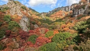色鮮やかな渓谷美　小豆島町の寒霞渓で紅葉が見ごろ　このあと徐々に麓に降りてきて12月上旬まで色鮮やかに【香川】