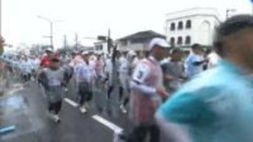 “おかやまマラソン”スタート　約1万6,000人のランナーが雨の岡山路に　沿道の応援途切れなく【岡山】