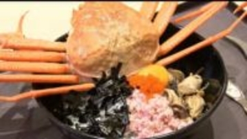 「岡山県産のカキや鳥取県産のベニズワイガニなど」を使った海鮮丼　岡山県庁の食堂でフェア