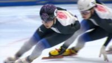スピードスケート・ショートトラック日本代表の中島未莉選手（倉敷市出身）が公開練習「良い色のメダルを目指して頑張りたい」