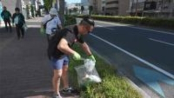 ジョギングしながらごみを拾う "プロギング" が岡山市で開催