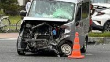 【速報】岡山市北区で軽貨物車と乗用車が絡む事故　1人を救急搬送【岡山】