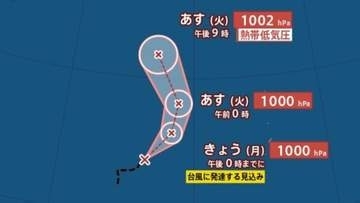 【台風情報】台風のたまご「熱帯低気圧d」発生中、12時間以内に台風に発達する見込み…今後の進路は？ 9月3日までの雨・風シミュレーションで確認【気象庁24日1時25分発表】