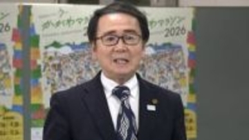 仕事納めを前に、香川県の池田知事がマラソン準備室など庁内を回って職員の労をねぎらう