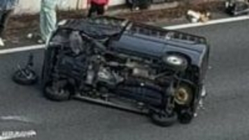 【国道2号】バイパス豊成付近で軽自動車が横転する事故　約2.5キロの渋滞発生中【岡山・南区】