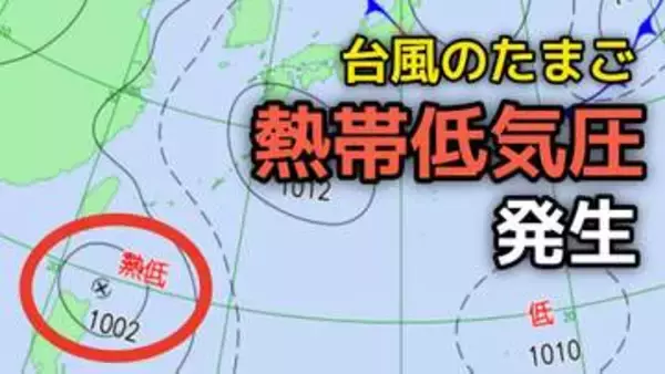 【台風のたまご】新たな「熱帯低気圧」が発生…今後の台風情報に注意　8月2日（日）にかけて雨・風シミュレーション＆全国各都市の天気予報【気象庁天気図】