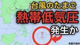 「【台風情報】台風のたまご「熱帯低気圧」が発生か　今後の進路、日本への影響は？26日（火）～31日（日）3時間ごとの雨風シミュレーション【気象庁 26日午前8時更新】」の画像1