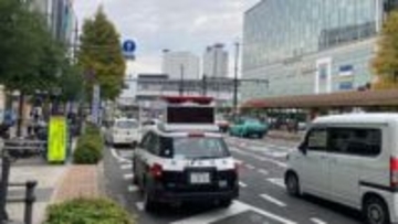 【速報】JR岡山駅前で路線バスと乗用車が接触事故