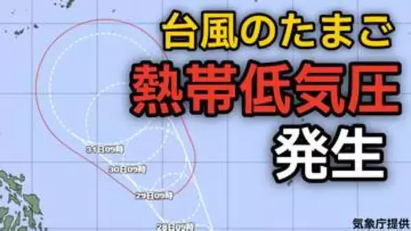 【台風情報】台風のたまご「熱帯低気圧」が発生 台風に発達する見込み 31日（日）には日本の南で最大瞬間風速45メートル予想　今後の進路、日本への影響は？6月5日（金）にかけての雨シミュレーション【気象庁 26日最新情報】