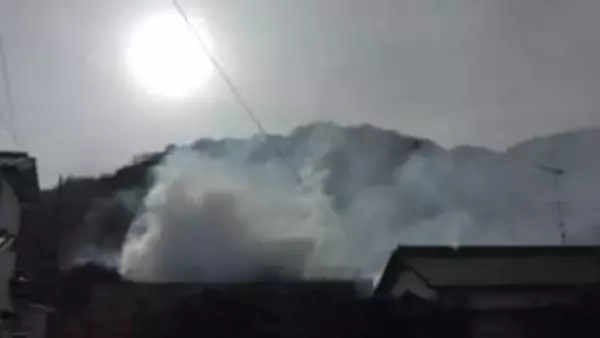 【続報】「民家の2階から火が出ている」岡山市南区植松で民家火災　消火活動中 → 午前11時8分鎮火