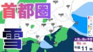 【首都圏・雪の予想】東京・栃木・群馬・埼玉・茨城・千葉・神奈川・長野・山梨　7日（土）～10日（火）1時間ごとの雪雨シミュレーション「関東地方南部の平地で10センチ降雪予想」【気象庁/7日午後5時更新 関東甲信】
