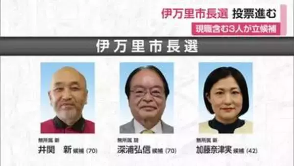 伊万里市長選挙 投票進む 現職と新人2人の選挙戦【佐賀県】