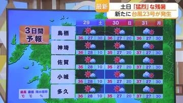 土日「猛烈」な残暑　新たに台風23号が発生【佐賀県】