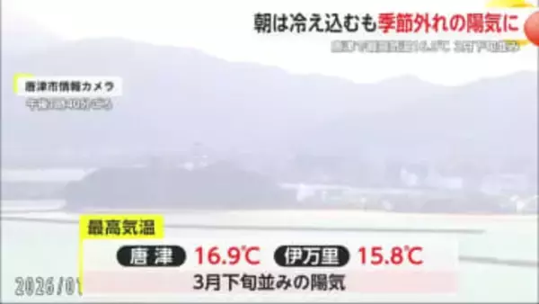 最高気温16.9度観測 季節外れの陽気に 16日から17日は黄砂が飛来する見込み【佐賀県】