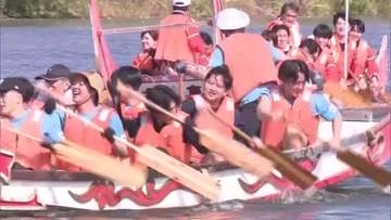 “遣唐使船”が熱戦！職場仲間など48チーム心ひとつに嘉瀬川500m往復過酷レース【佐賀県】
